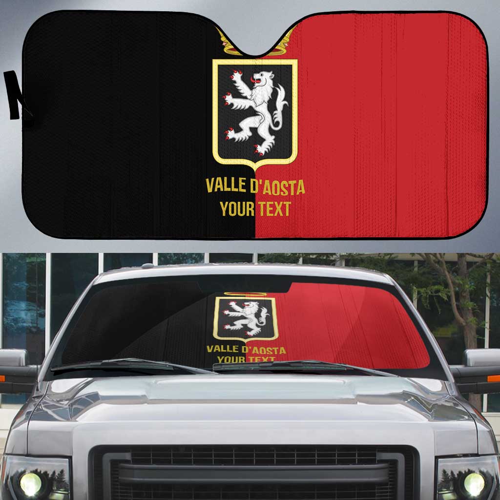 Personalized Italy Aosta Valley Auto Sun Shade Inspiration Flags Style - Wonder Print Shop