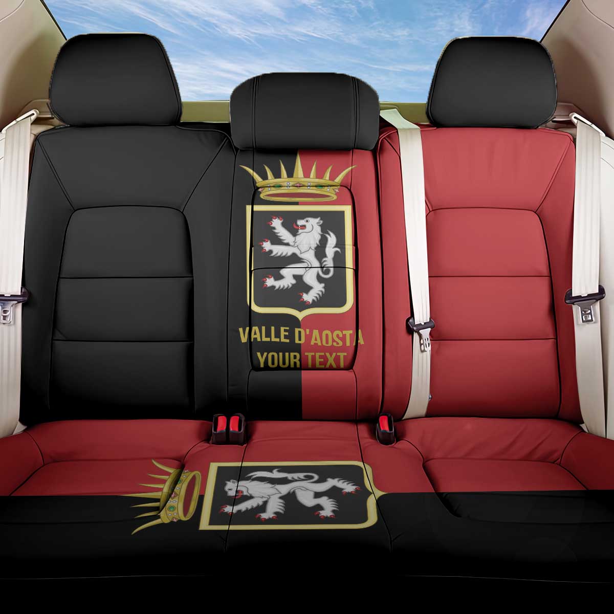 Personalized Italy Aosta Valley Back Car Seat Cover Inspiration Flags Style