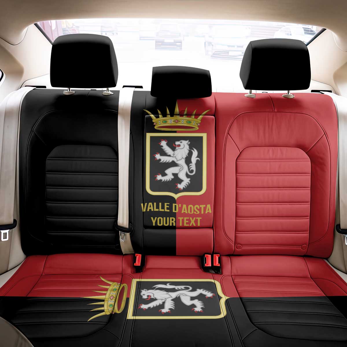 Personalized Italy Aosta Valley Back Car Seat Cover Inspiration Flags Style