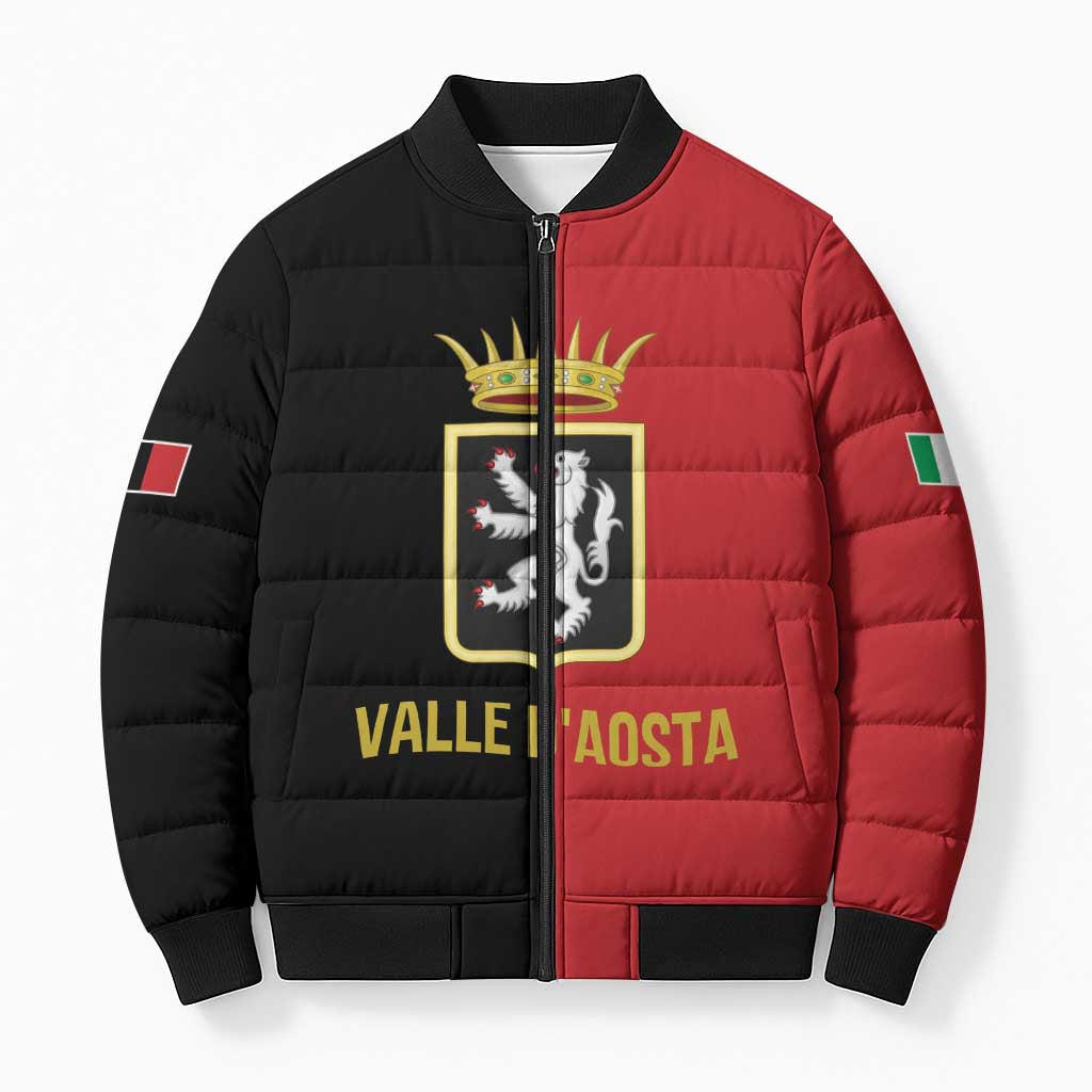 Personalized Italy Aosta Valley Bomber Puffer Jacket Inspiration Flags Style - Wonder Print Shop