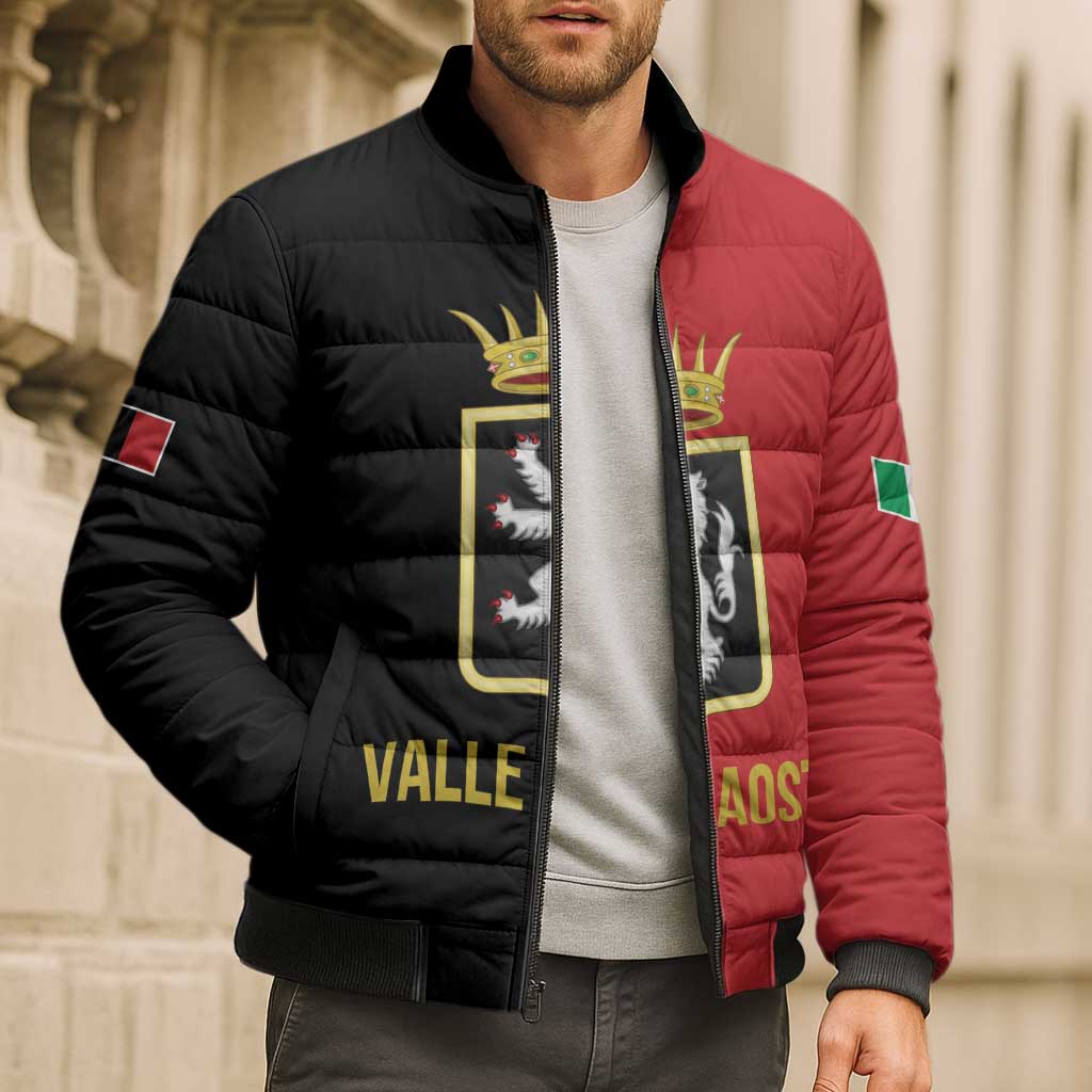 Personalized Italy Aosta Valley Bomber Puffer Jacket Inspiration Flags Style - Wonder Print Shop