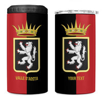 Personalized Italy Aosta Valley 4 in 1 Can Cooler Tumbler Inspiration Flags Style
