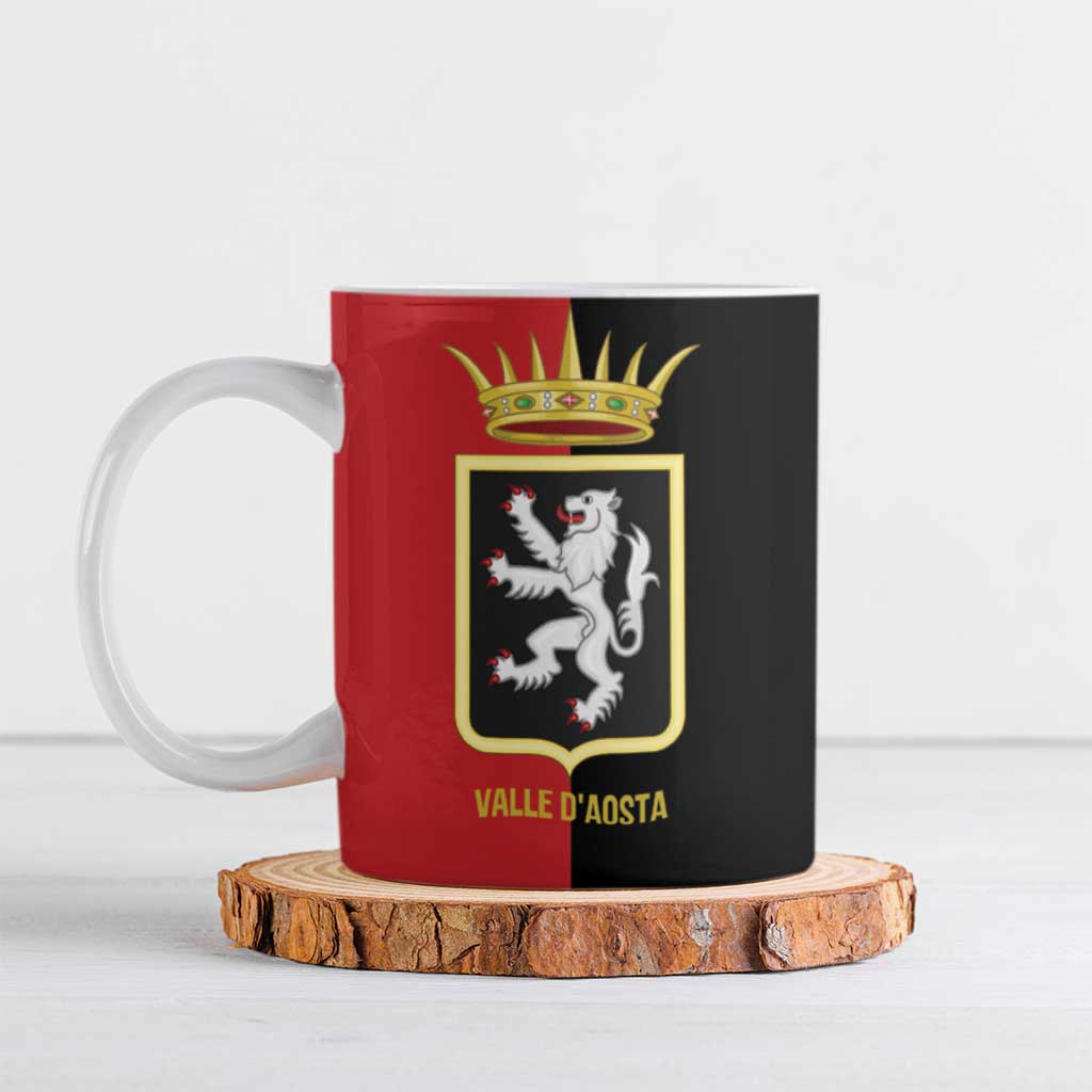 Personalized Italy Aosta Valley Ceramic Mug Inspiration Flags Style - Wonder Print Shop