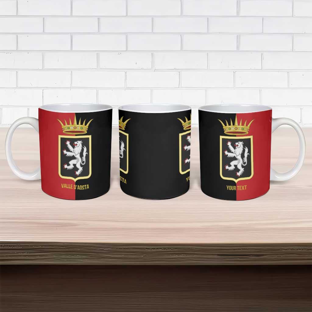 Personalized Italy Aosta Valley Ceramic Mug Inspiration Flags Style - Wonder Print Shop