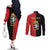 Personalized Italy Aosta Valley Couples Matching Off The Shoulder Long Sleeve Dress and Long Sleeve Button Shirt Inspiration Flags Style
