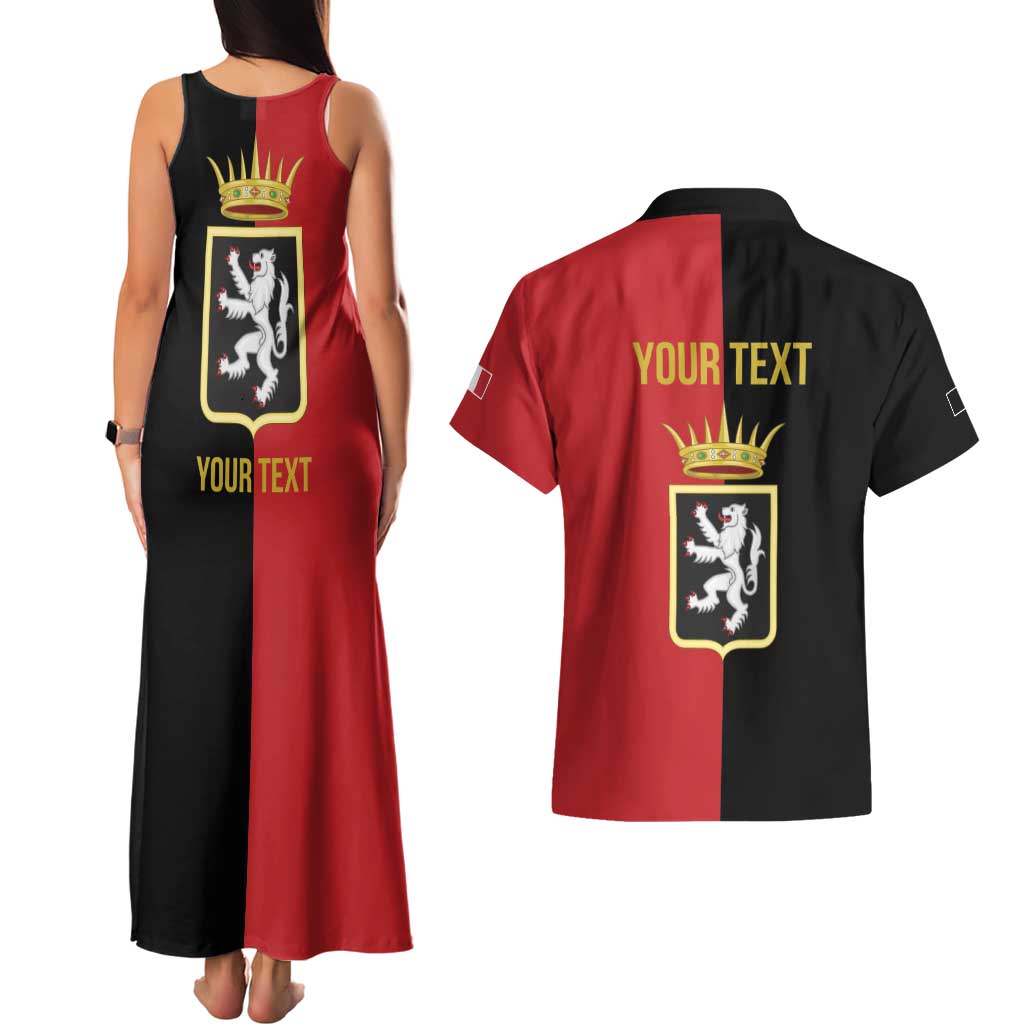 Personalized Italy Aosta Valley Couples Matching Tank Maxi Dress and Hawaiian Shirt Inspiration Flags Style