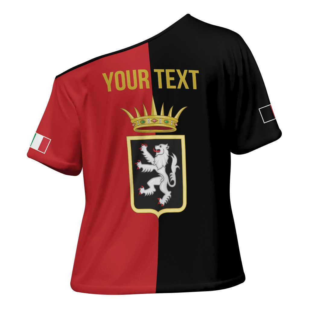 Personalized Italy Aosta Valley Cross Shoulder Shirt Inspiration Flags Style - Wonder Print Shop