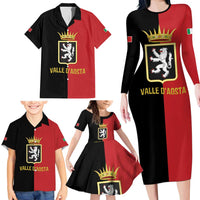 Personalized Italy Aosta Valley Family Matching Long Sleeve Bodycon Dress and Hawaiian Shirt Inspiration Flags Style