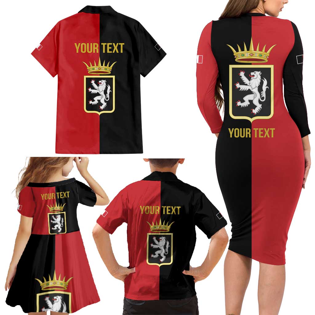 Personalized Italy Aosta Valley Family Matching Long Sleeve Bodycon Dress and Hawaiian Shirt Inspiration Flags Style