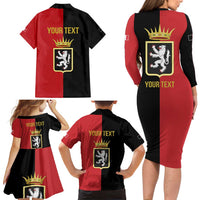 Personalized Italy Aosta Valley Family Matching Long Sleeve Bodycon Dress and Hawaiian Shirt Inspiration Flags Style