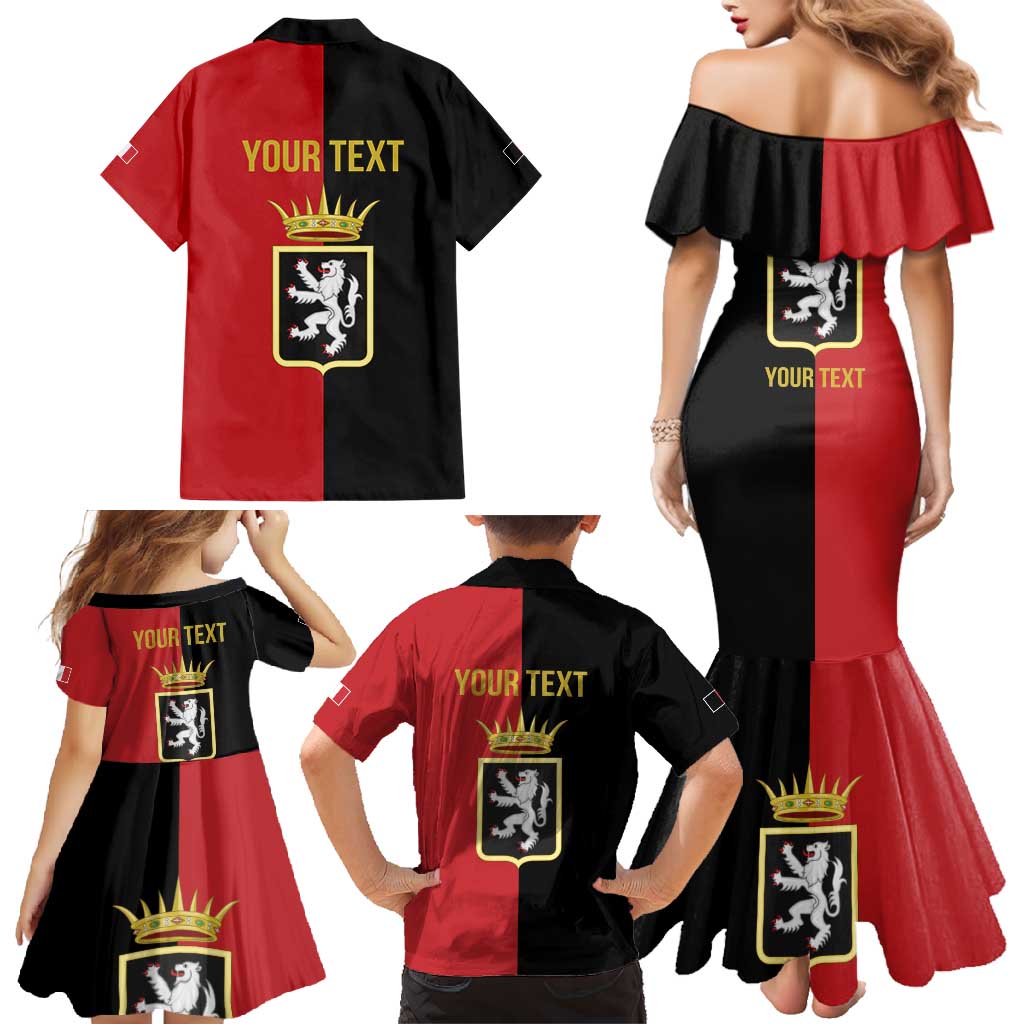 Personalized Italy Aosta Valley Family Matching Mermaid Dress and Hawaiian Shirt Inspiration Flags Style