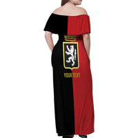 Personalized Italy Aosta Valley Family Matching Off Shoulder Maxi Dress and Hawaiian Shirt Inspiration Flags Style