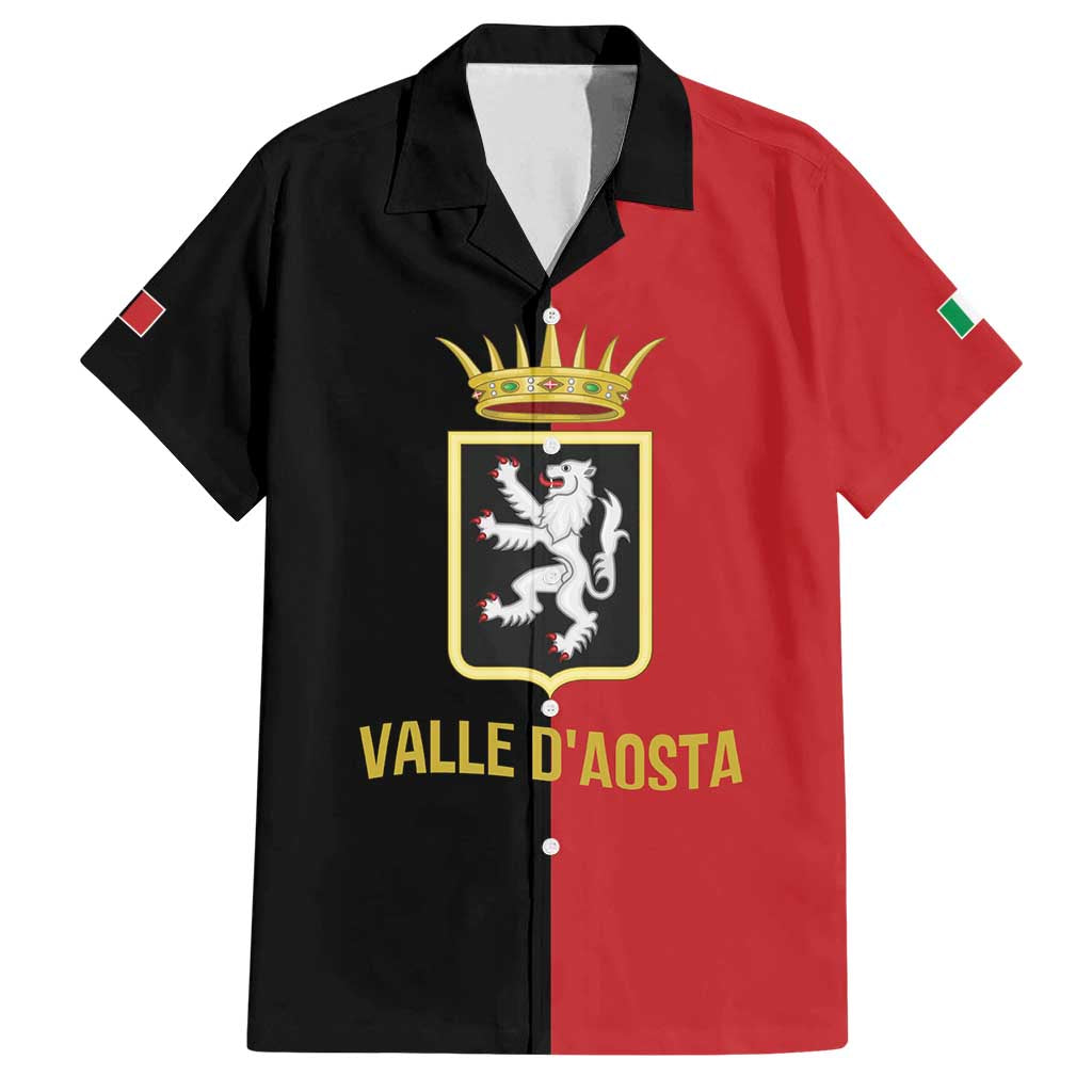 Personalized Italy Aosta Valley Family Matching Off Shoulder Short Dress and Hawaiian Shirt Inspiration Flags Style