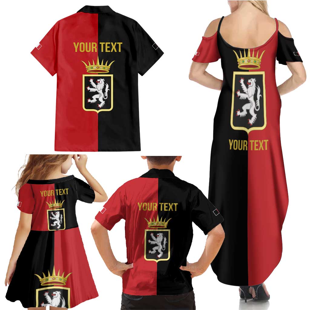 Personalized Italy Aosta Valley Family Matching Summer Maxi Dress and Hawaiian Shirt Inspiration Flags Style