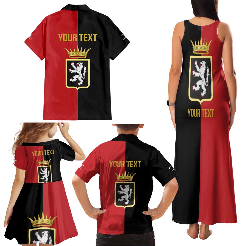 Personalized Italy Aosta Valley Family Matching Tank Maxi Dress and Hawaiian Shirt Inspiration Flags Style