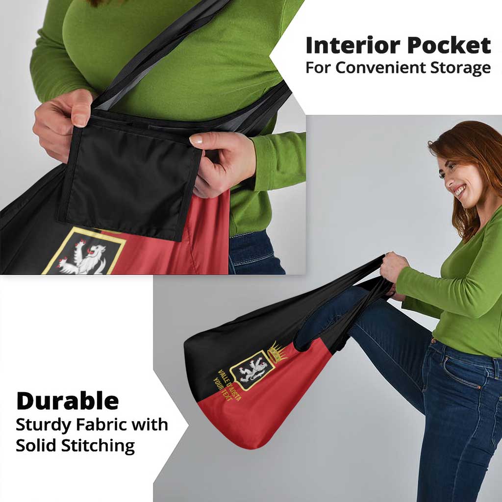 Personalized Italy Aosta Valley Grocery Bag Inspiration Flags Style