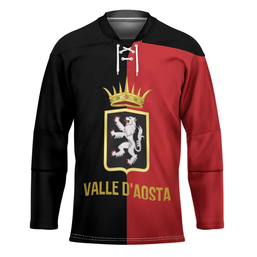 Personalized Italy Aosta Valley Hockey Jersey Inspiration Flags Style - Wonder Print Shop