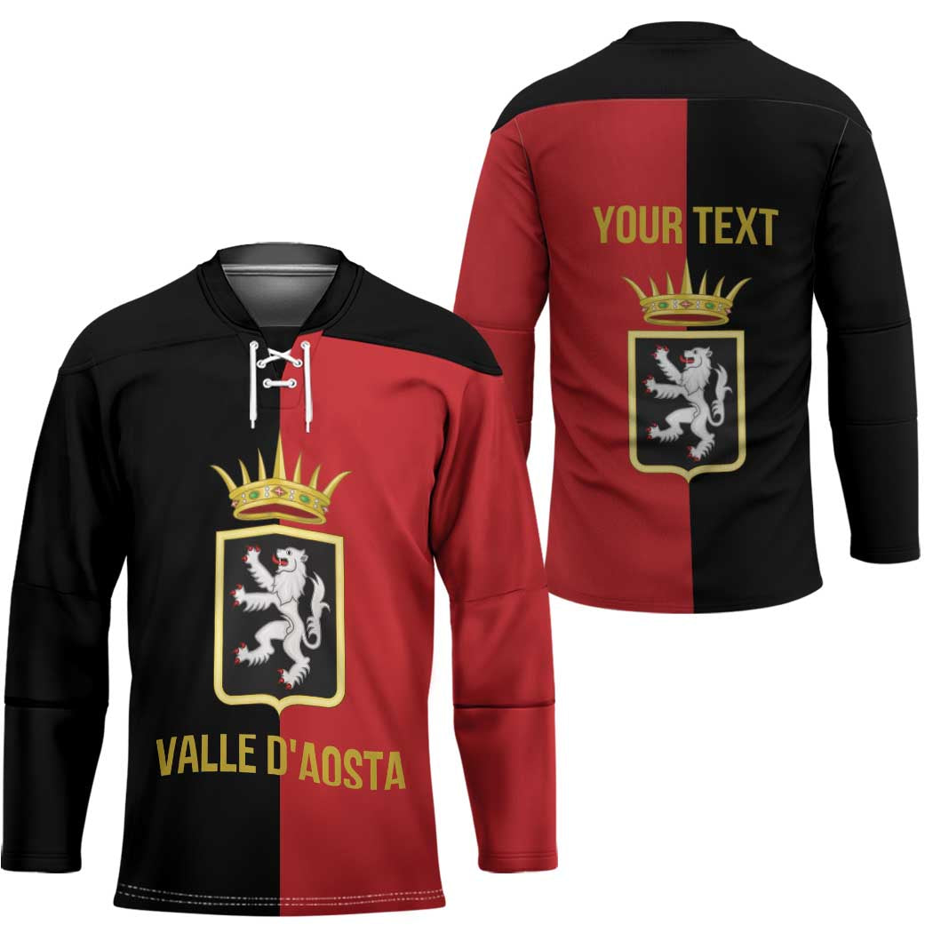 Personalized Italy Aosta Valley Hockey Jersey Inspiration Flags Style - Wonder Print Shop
