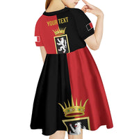 Personalized Italy Aosta Valley Kid Short Sleeve Dress Inspiration Flags Style