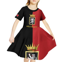 Personalized Italy Aosta Valley Kid Short Sleeve Dress Inspiration Flags Style
