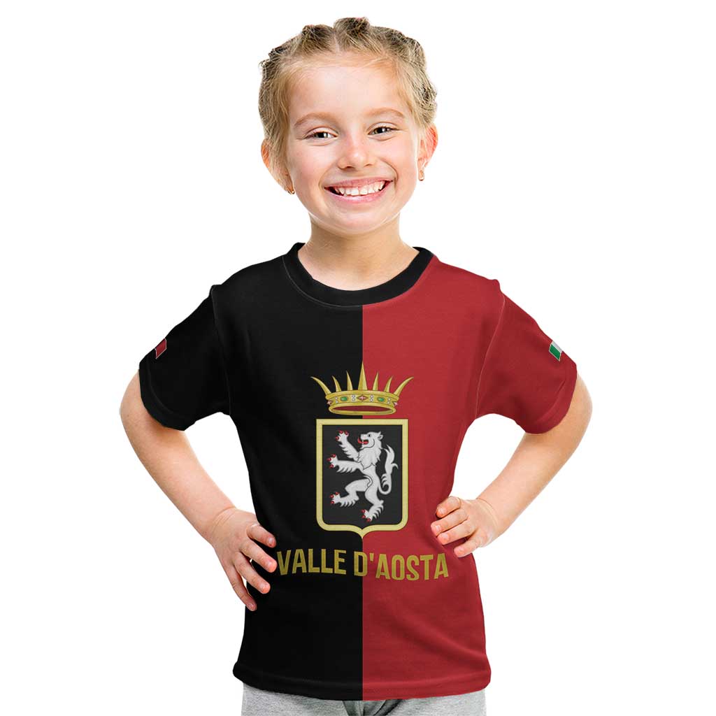 Personalized Italy Aosta Valley Kid T Shirt Inspiration Flags Style