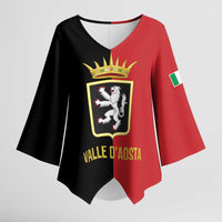 Personalized Italy Aosta Valley Kimono Sleeve Blouse Inspiration Flags Style - Wonder Print Shop