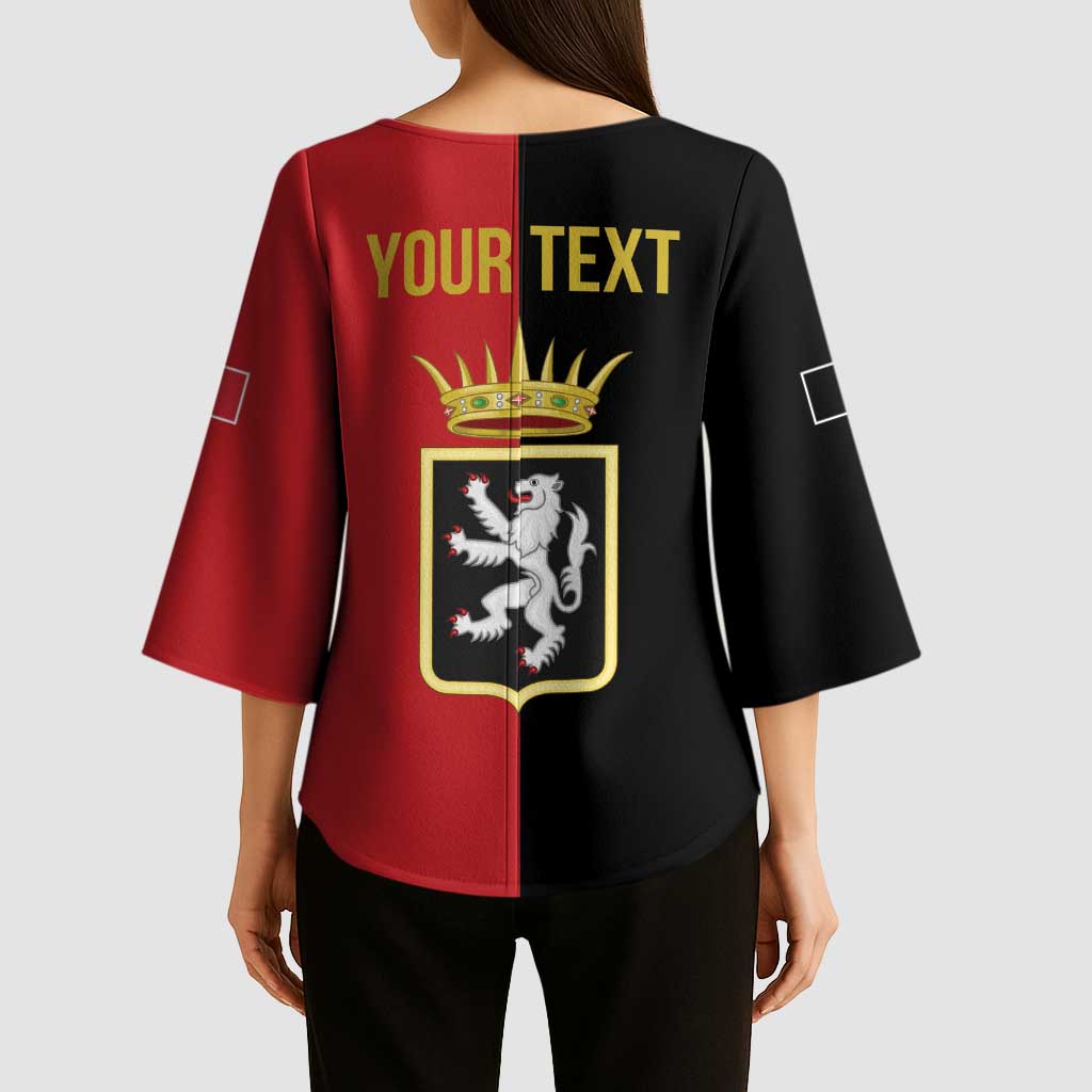 Personalized Italy Aosta Valley Kimono Sleeve Blouse Inspiration Flags Style - Wonder Print Shop