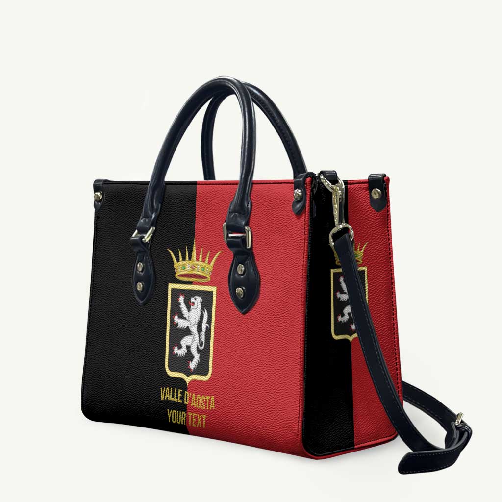 Personalized Italy Aosta Valley Leather Bag Inspiration Flags Style - Wonder Print Shop