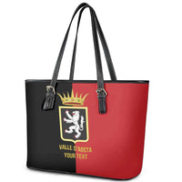 Personalized Italy Aosta Valley Leather Tote Bag Inspiration Flags Style