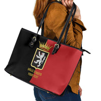 Personalized Italy Aosta Valley Leather Tote Bag Inspiration Flags Style