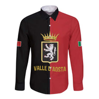 Personalized Italy Aosta Valley Long Sleeve Button Shirt Inspiration Flags Style