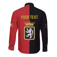 Personalized Italy Aosta Valley Long Sleeve Button Shirt Inspiration Flags Style
