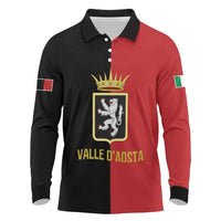 Personalized Italy Aosta Valley Long Sleeve Polo Shirt Inspiration Flags Style