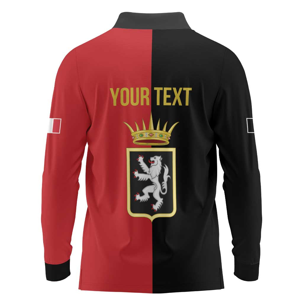 Personalized Italy Aosta Valley Long Sleeve Polo Shirt Inspiration Flags Style