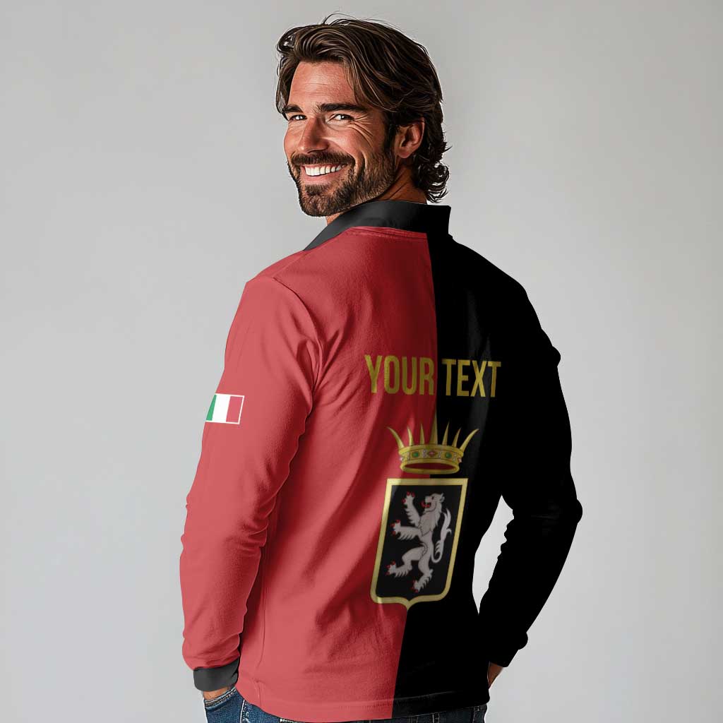 Personalized Italy Aosta Valley Long Sleeve Polo Shirt Inspiration Flags Style