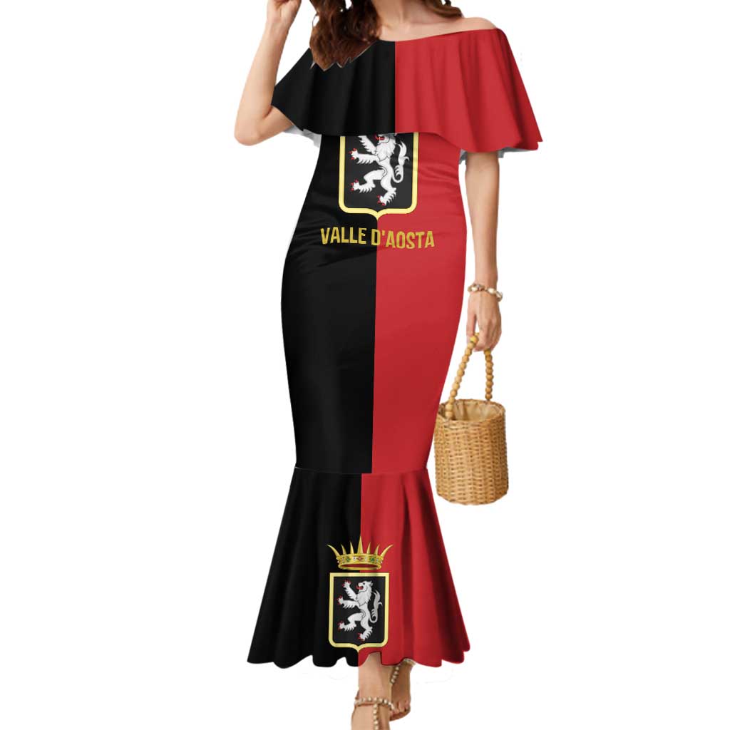 Personalized Italy Aosta Valley Mermaid Dress Inspiration Flags Style