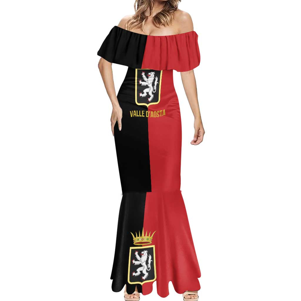 Personalized Italy Aosta Valley Mermaid Dress Inspiration Flags Style