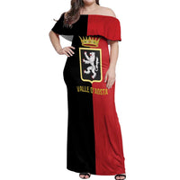 Personalized Italy Aosta Valley Off Shoulder Maxi Dress Inspiration Flags Style