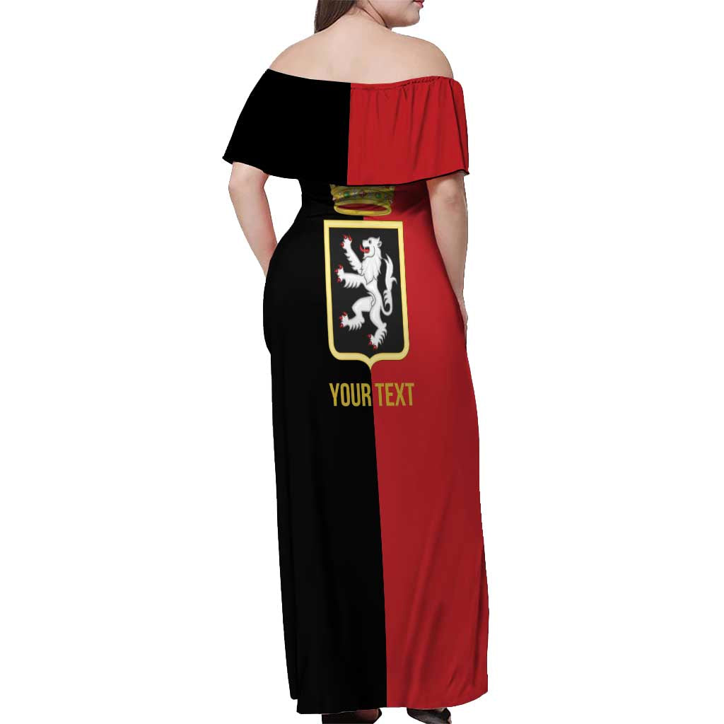 Personalized Italy Aosta Valley Off Shoulder Maxi Dress Inspiration Flags Style