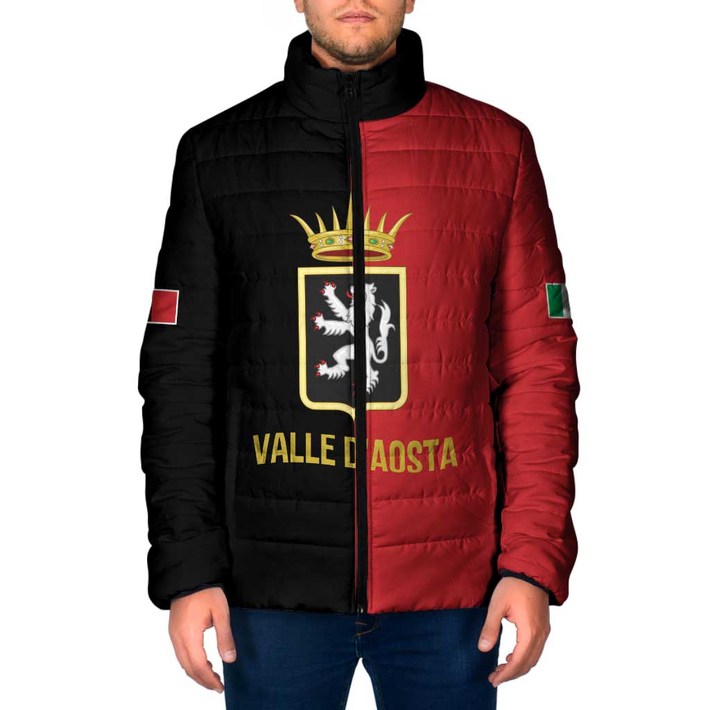 Personalized Italy Aosta Valley Padded Jacket Inspiration Flags Style - Wonder Print Shop