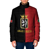 Personalized Italy Aosta Valley Padded Jacket Inspiration Flags Style - Wonder Print Shop