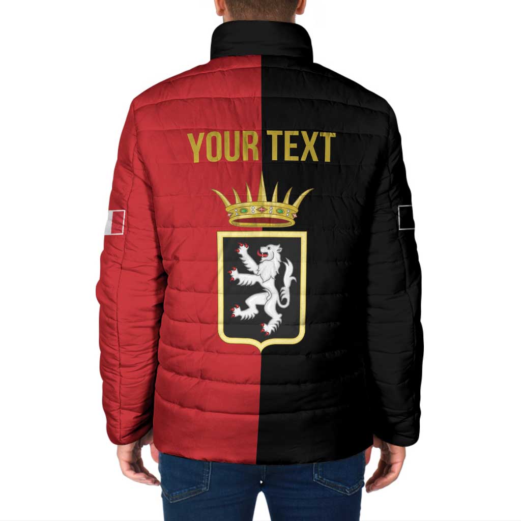 Personalized Italy Aosta Valley Padded Jacket Inspiration Flags Style - Wonder Print Shop