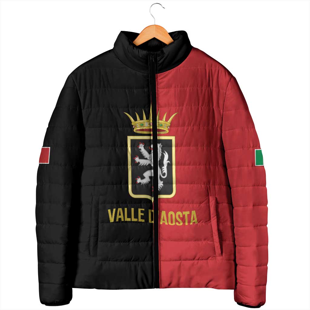 Personalized Italy Aosta Valley Padded Jacket Inspiration Flags Style - Wonder Print Shop