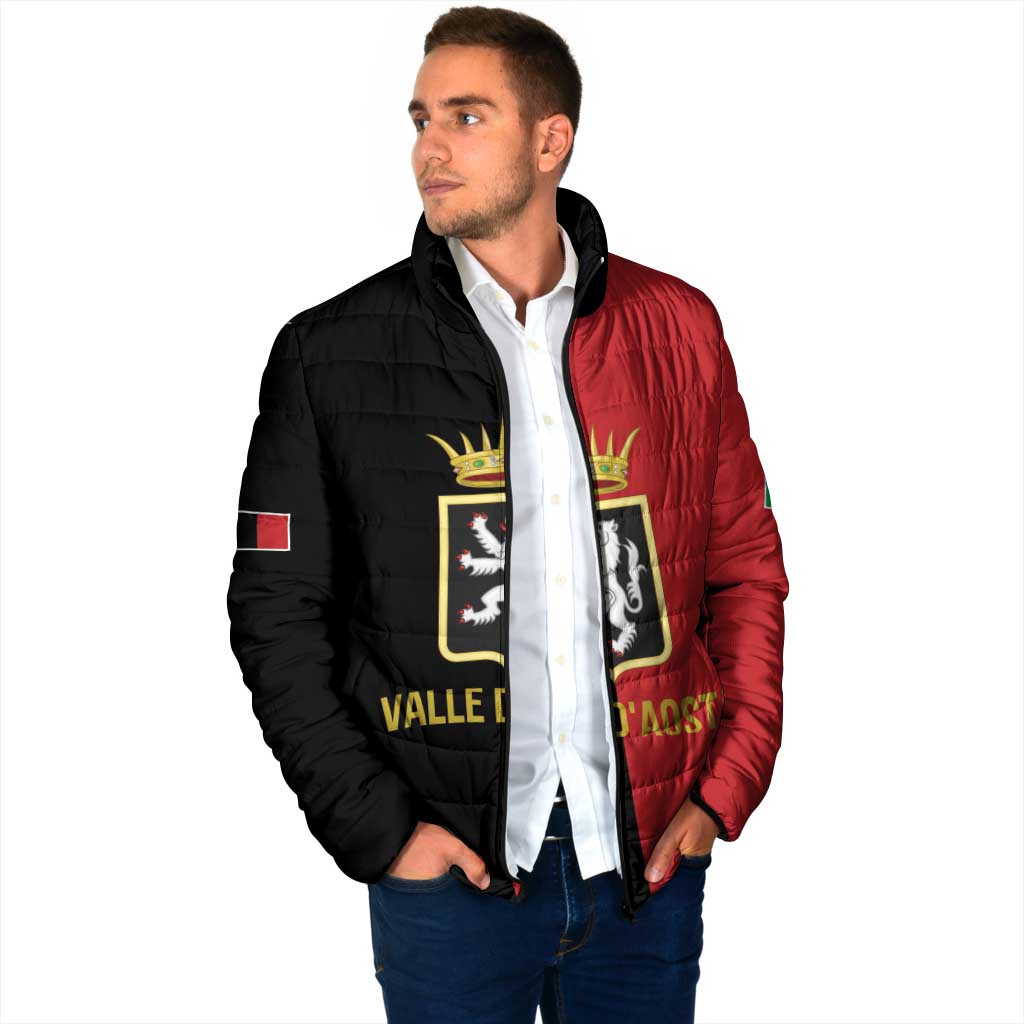 Personalized Italy Aosta Valley Padded Jacket Inspiration Flags Style - Wonder Print Shop