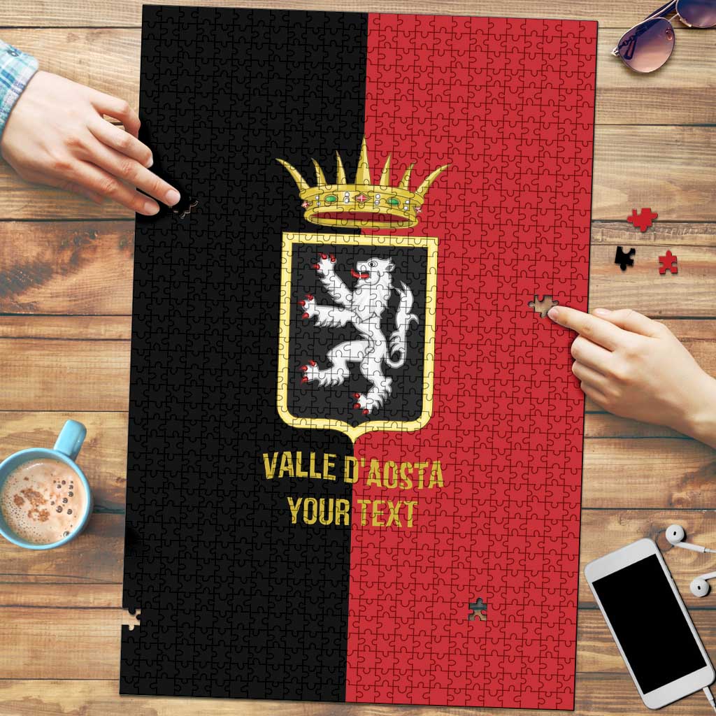 Personalized Italy Aosta Valley Puzzle Inspiration Flags Style - Wonder Print Shop
