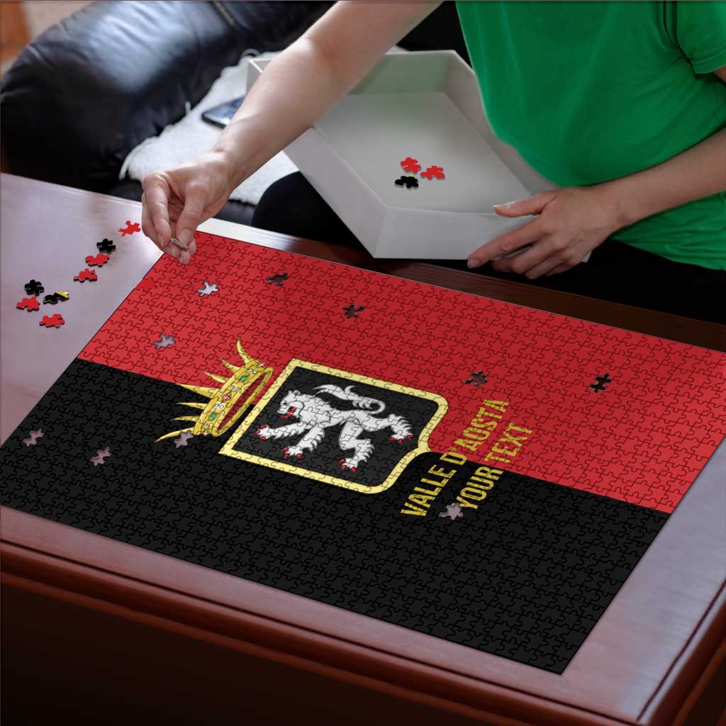 Personalized Italy Aosta Valley Puzzle Inspiration Flags Style - Wonder Print Shop