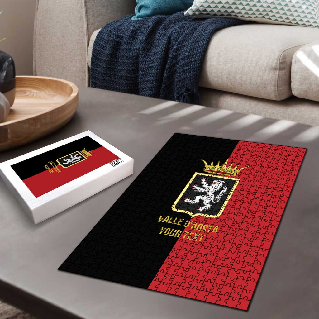 Personalized Italy Aosta Valley Puzzle Inspiration Flags Style - Wonder Print Shop