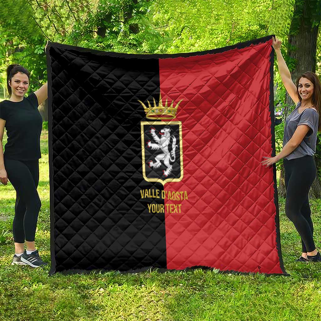Personalized Italy Aosta Valley Quilt Inspiration Flags Style