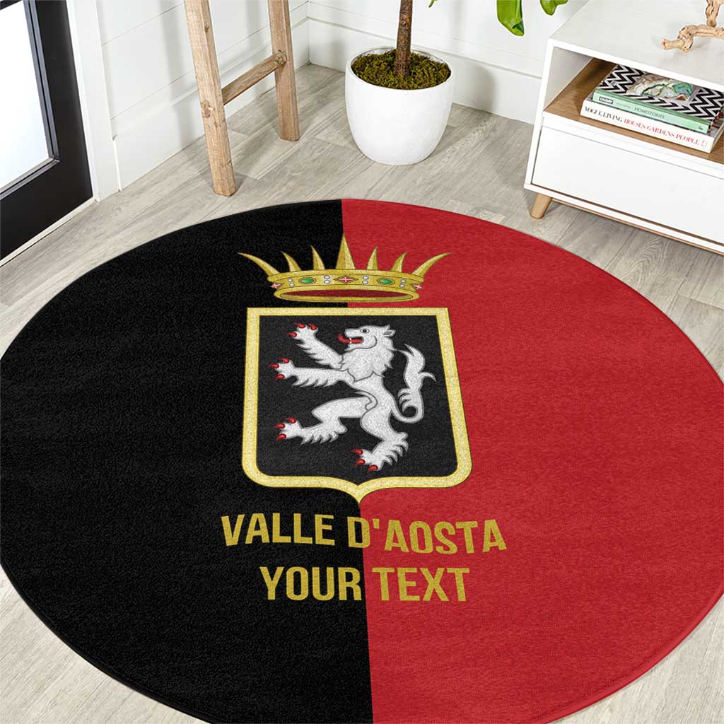 Personalized Italy Aosta Valley Round Carpet Inspiration Flags Style