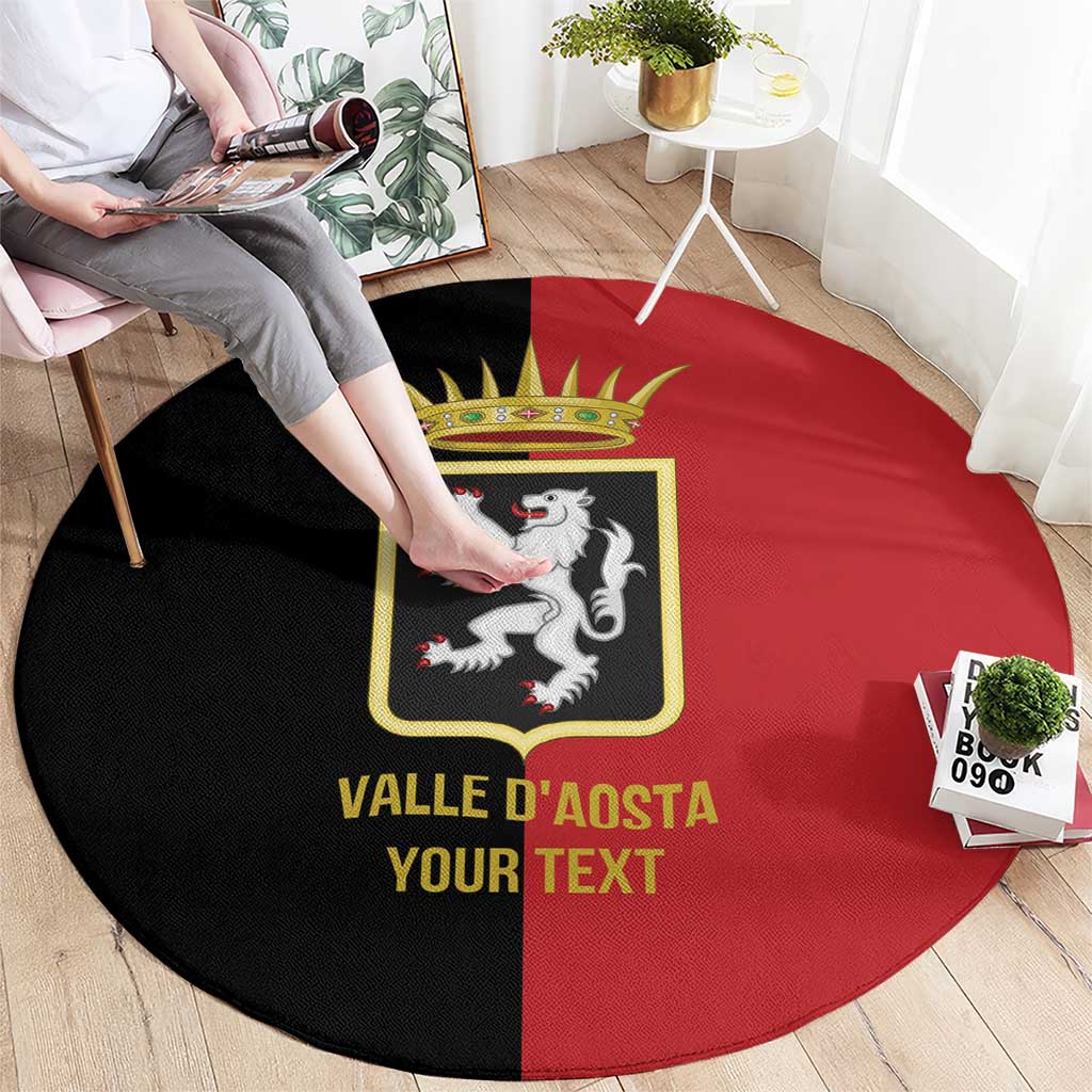 Personalized Italy Aosta Valley Round Carpet Inspiration Flags Style